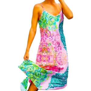 Lilly Pulitzer NWT Bellalyn Midi Slip Dress in Multi Sunshine Vibes Size XL